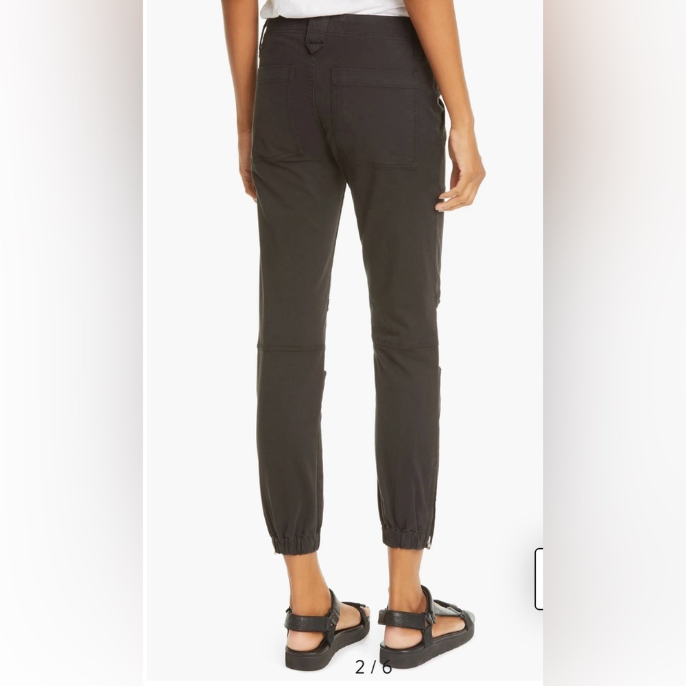 Frame Trapunto Stitch Zip Cuff Moto Pants - Picture 4 of 13